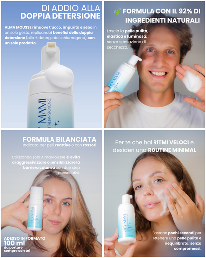 Set Routine Viso Completa – Alma Mousse + Alma Comfort + Bloom Eyes Cream