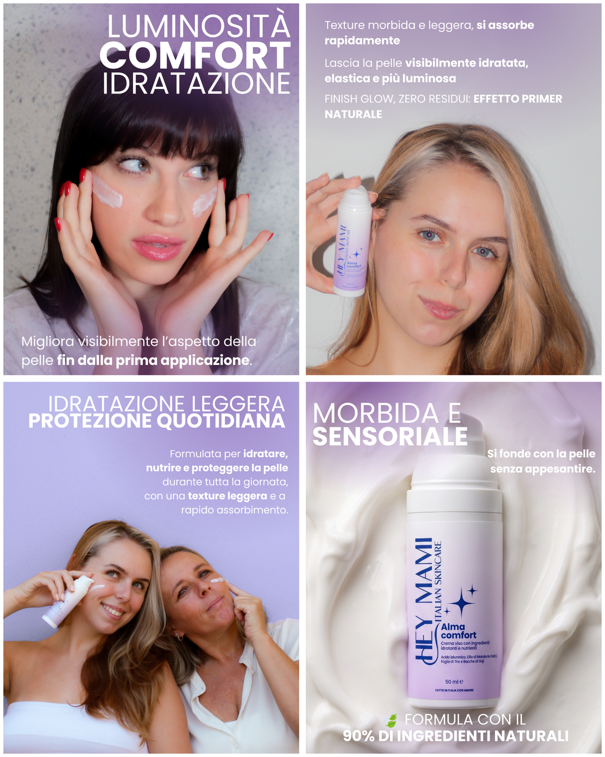 Set Routine Viso Completa – Alma Mousse + Alma Comfort + Bloom Eyes Cream